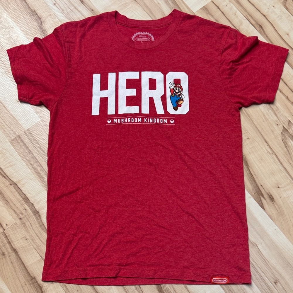 Nintendo Red HERO Mushroom Kingdom Graphic Tee